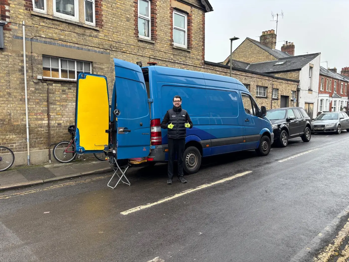 Spencer's House Clearance van loaded during a house clearance in Oxfordshire