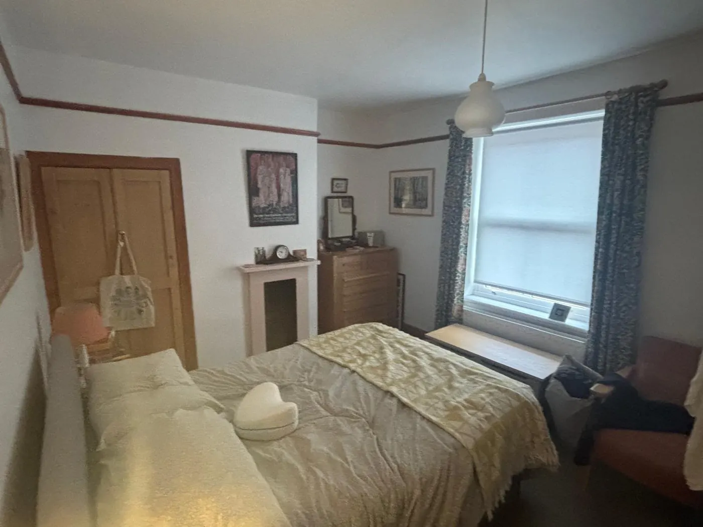 Bedroom left clean and empty after a single room clearance
