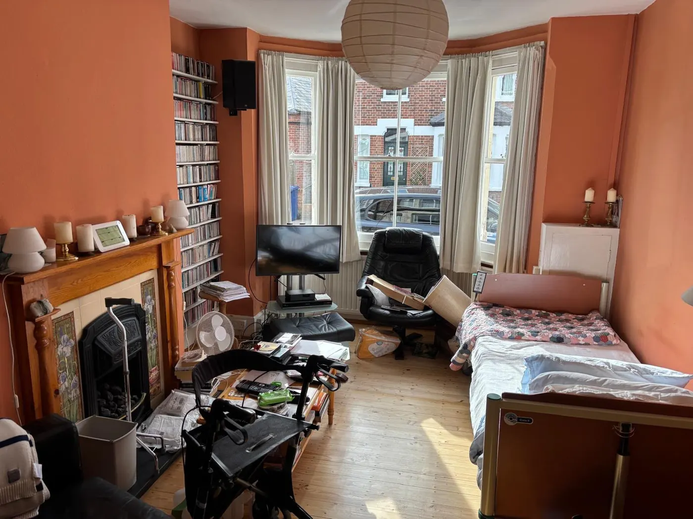 Bereavement clearance of a bedroom containing a care bed, mobility equipment and personal belongings